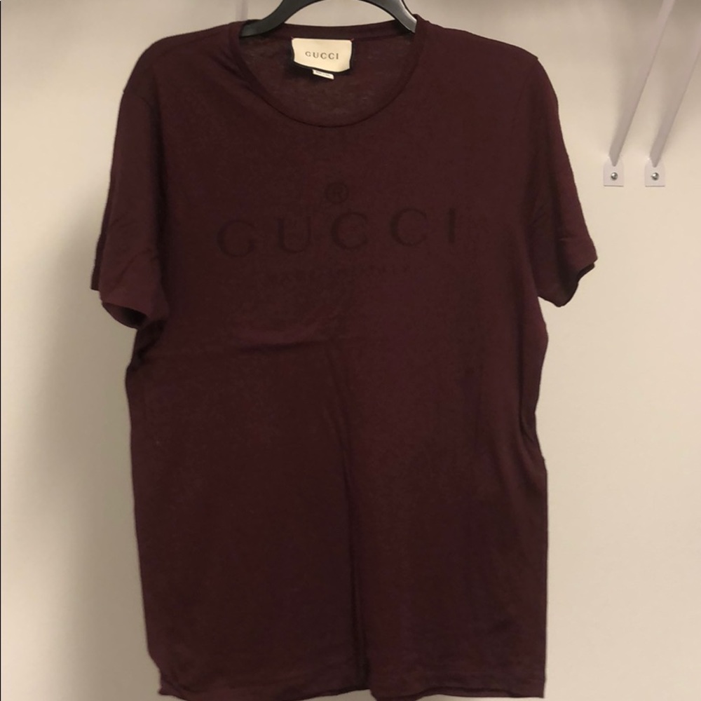 Maroon Gucci shirt medium